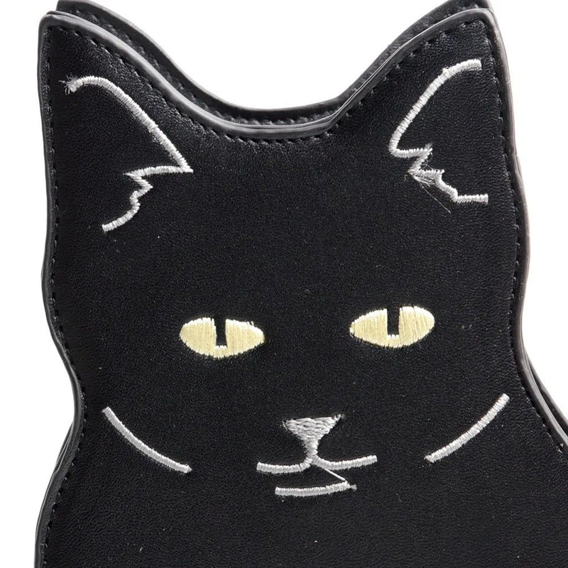 Trendy BLACK CAT Chain Crossbody Bag for Women - Unique Animal-Themed Messenger Purse