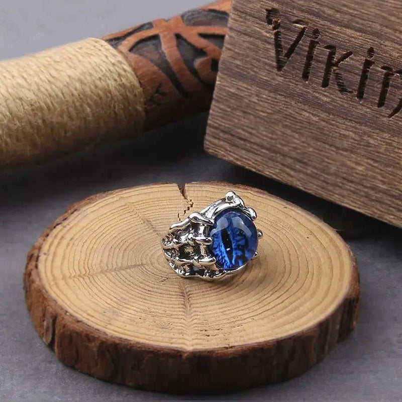 Turkish Blue Dragon Eye Adjustable Punk Rings for Trendy Men and Women - Stylish Party Jewelry