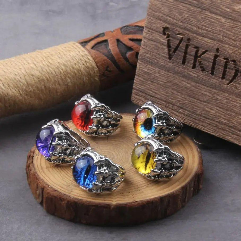 Turkish Blue Dragon Eye Adjustable Punk Rings for Trendy Men and Women - Stylish Party Jewelry