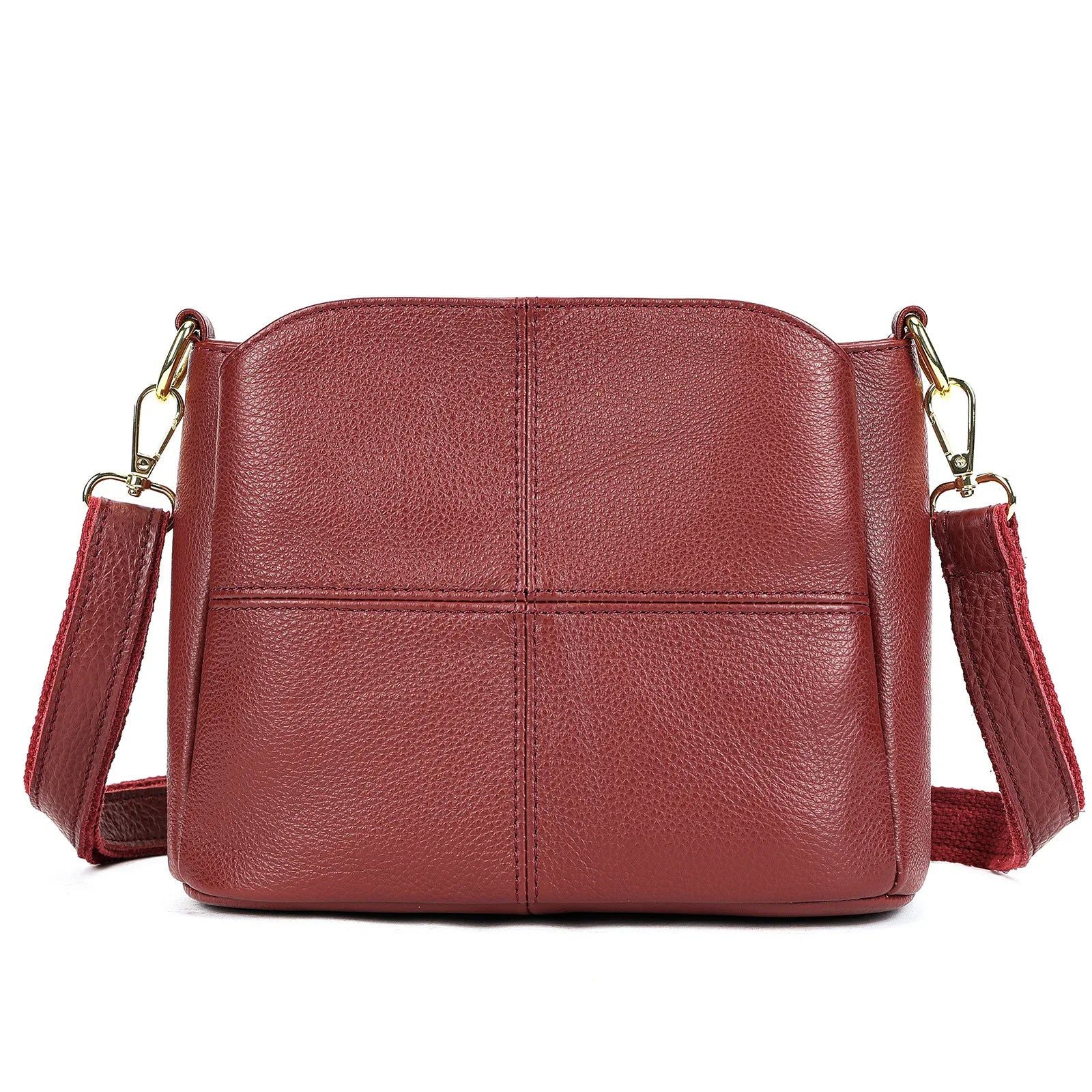 Versatile Soft Cowhide Crossbody & Shoulder Bag for Women in Genuine Leather