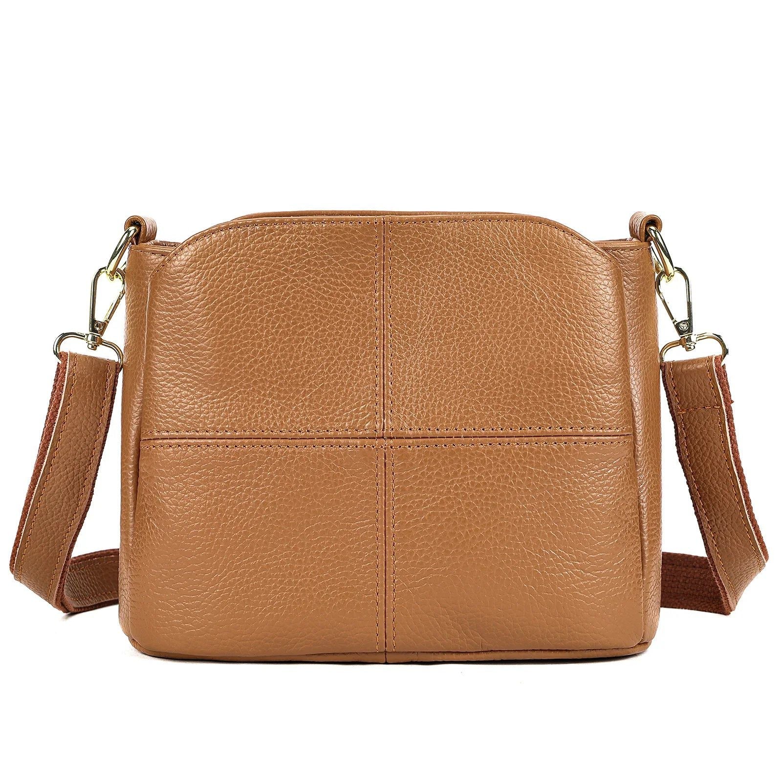 Versatile Soft Cowhide Crossbody & Shoulder Bag for Women in Genuine Leather