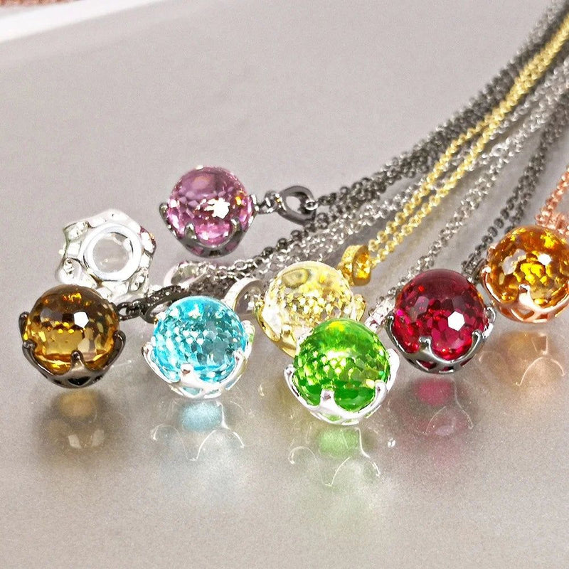 Vibrant Zircon Special Shape Pendant Necklace in 8 Stunning Colors