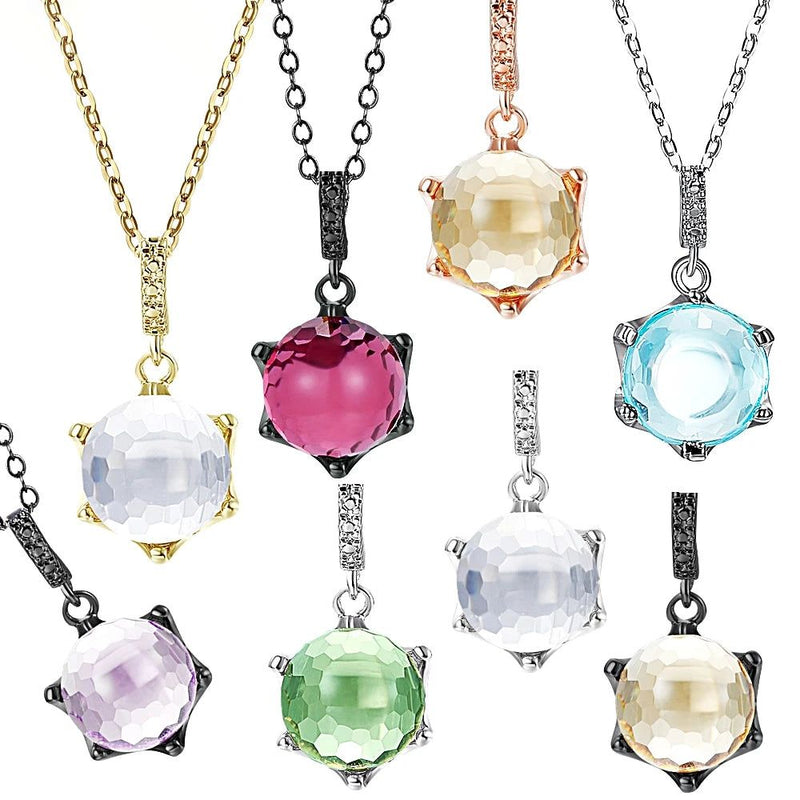 Vibrant Zircon Special Shape Pendant Necklace in 8 Stunning Colors