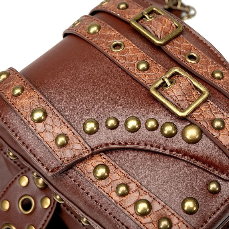 Victorian-Inspired Steampunk Thigh Bags for Men and Women - Unique Waistpack for Motorcycle and Hip Hop Culture