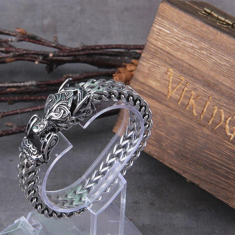 Viking Bear Paw Men's Bracelet - Stainless Steel Punk Chain Jewelry for the Modern Warrior