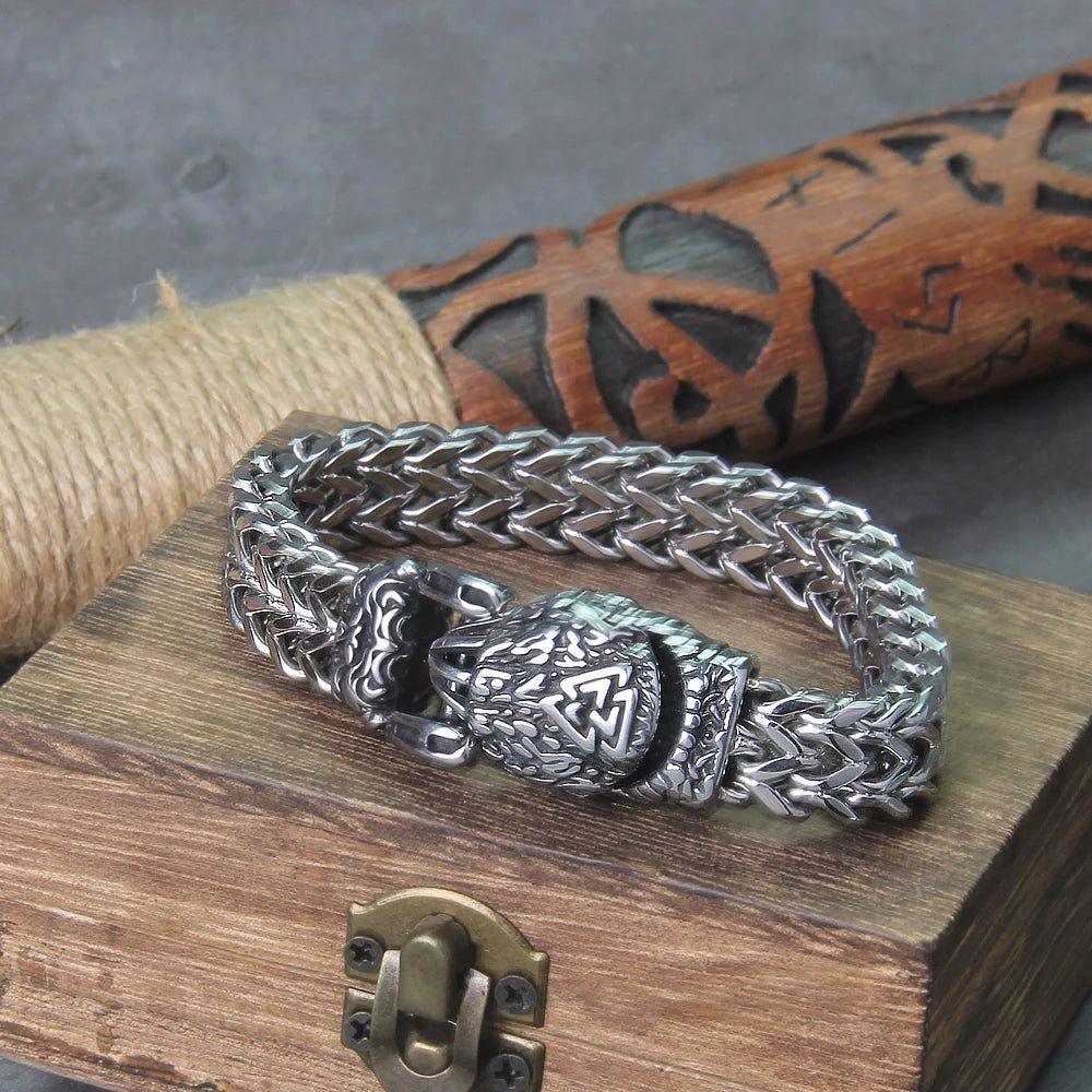 Viking Bear Paw Men's Bracelet - Stainless Steel Punk Chain Jewelry for the Modern Warrior