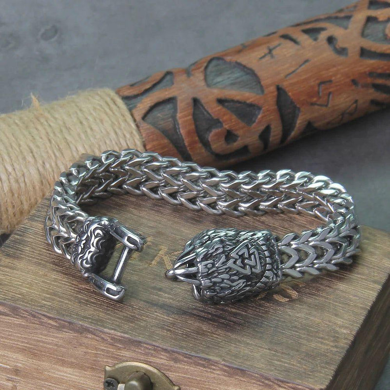 Viking Bear Paw Men's Bracelet - Stainless Steel Punk Chain Jewelry for the Modern Warrior