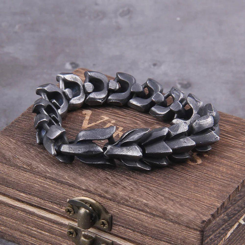 Viking Ouroboros Men's Vintage Punk Stainless Steel Bracelet - Hip-Hop Street Culture Fashion Jewelry