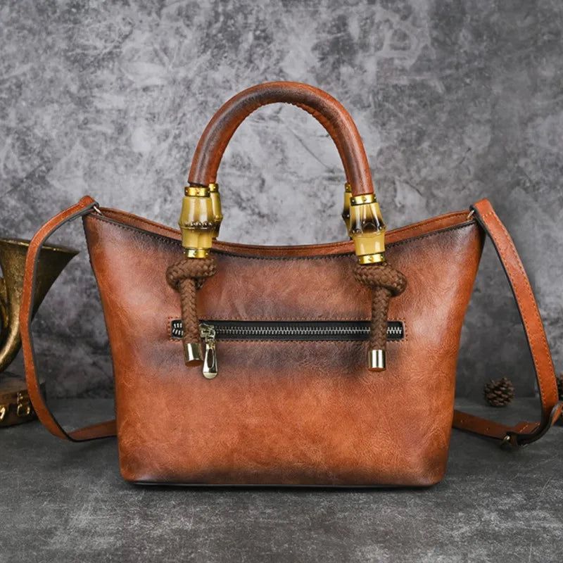 Vintage Chic Embossed Leather Handbag - Stylish Women's Versatile Large Capacity Shoulder & Crossbody Tote