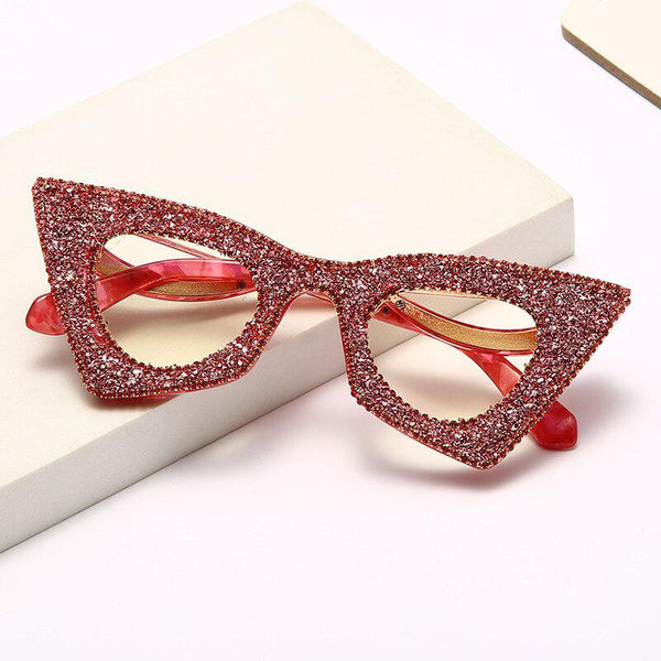 Vintage Design Butterfly Crystal Studded Fashion Shades