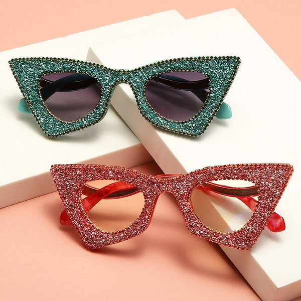 Vintage Design Butterfly Crystal Studded Fashion Shades