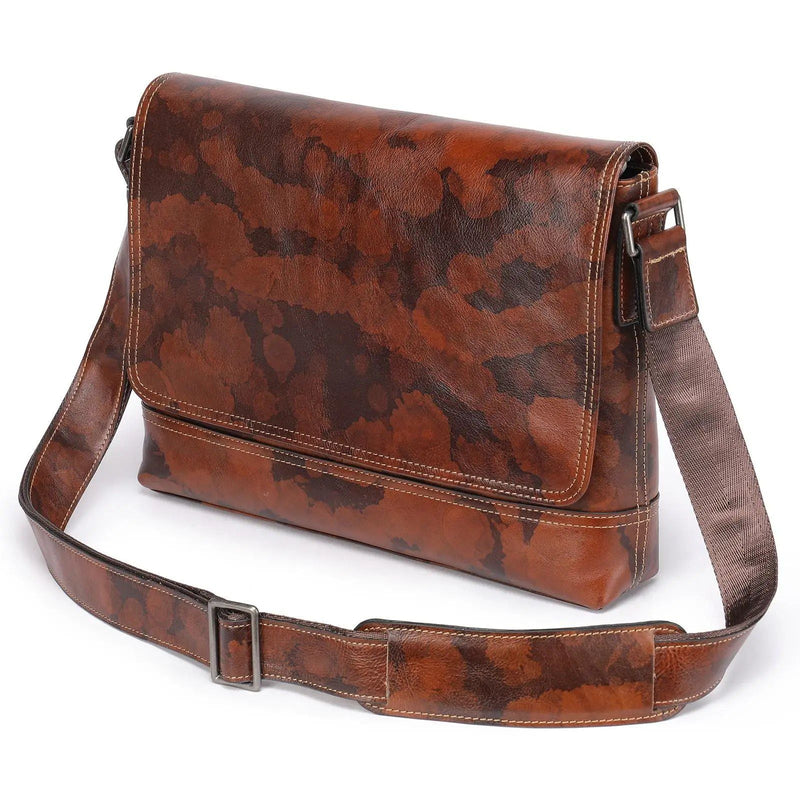 Vintage Genuine Leather Men’s Messenger Bag - Soft Cowhide Shoulder & Crossbody Satchel