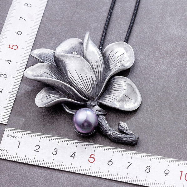 Art Design BOHO Flor Deacero Blooming Pendant Necklace