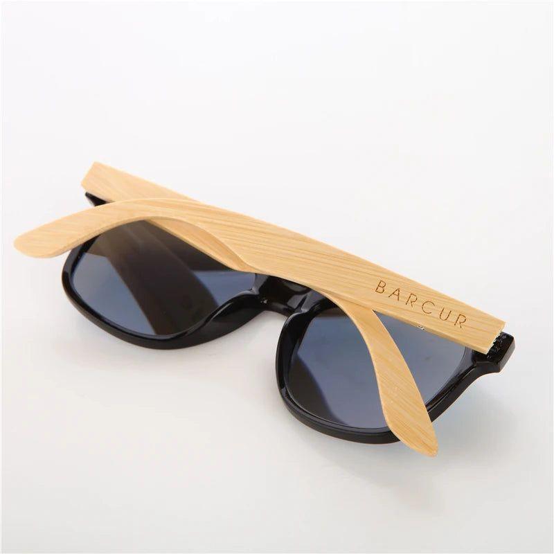 Bamboo-Inspired Polarized Sunglasses with Spring Hinges and UV400 Protection for Men - Lucid Fantasy 