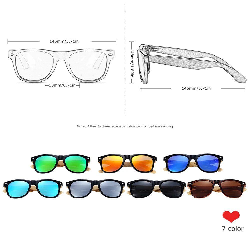 Bamboo-Inspired Polarized Sunglasses with Spring Hinges and UV400 Protection for Men - Lucid Fantasy 