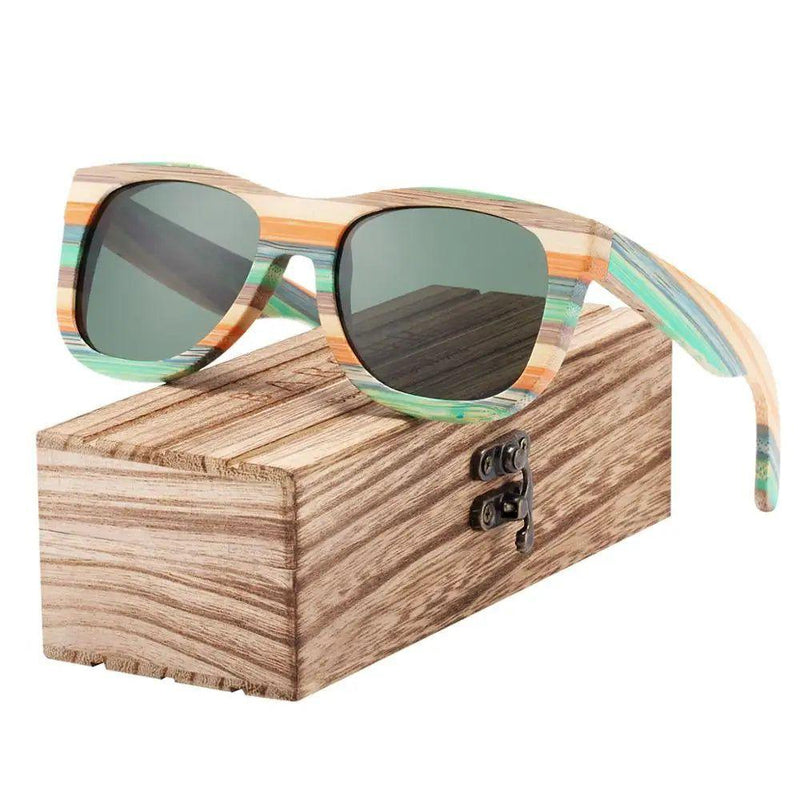 Bamboo Wood Frame Polarized Gradient Sunglasses for Men with UV400 Protection - Lucid Fantasy 