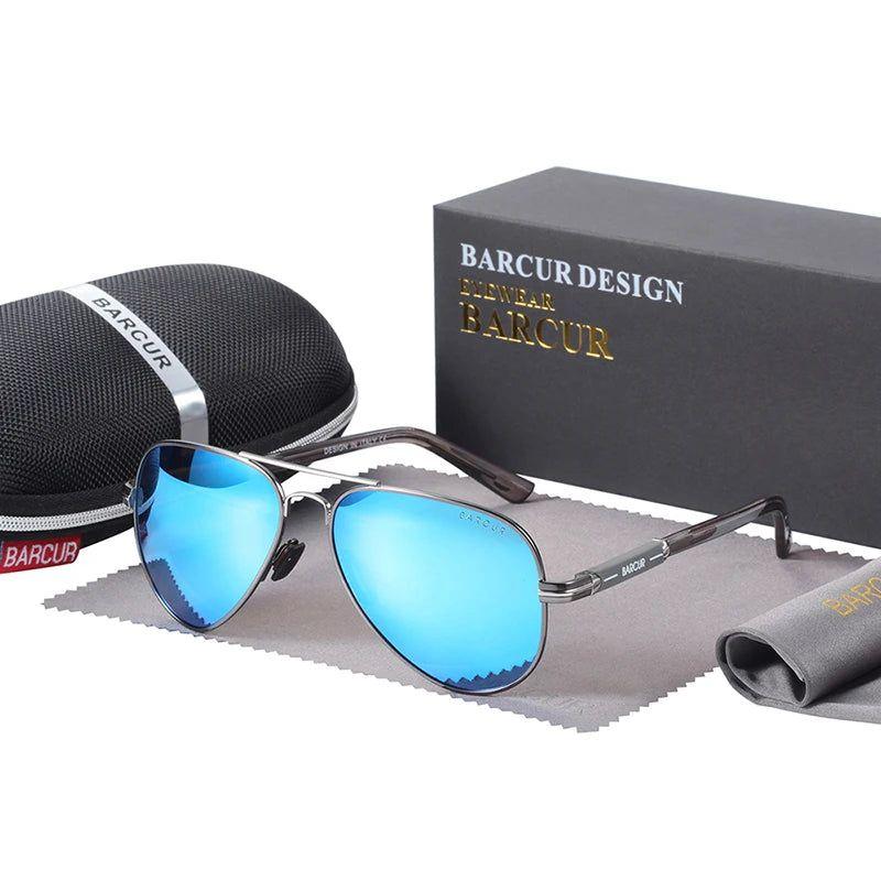 Barcur Aviator Polarized Sunglasses for Men - Stylish UV Protection Shades - Lucid Fantasy 