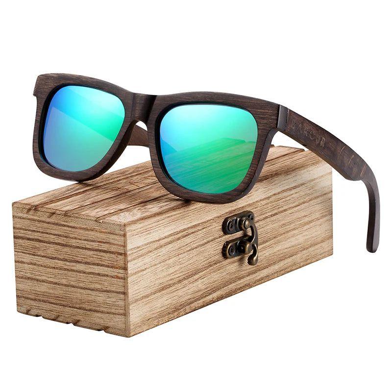 Barcur Eco-Friendly Wooden Polarized Sunglasses for Men - Stylish UV Protection - Lucid Fantasy 