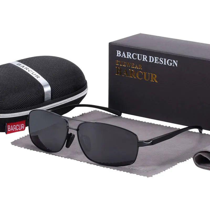 Barcur Men's Classic Square Polarized Sunglasses with UV400 Protection - Lucid Fantasy 