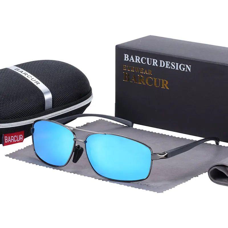 Barcur Men's Classic Square Polarized Sunglasses with UV400 Protection - Lucid Fantasy 