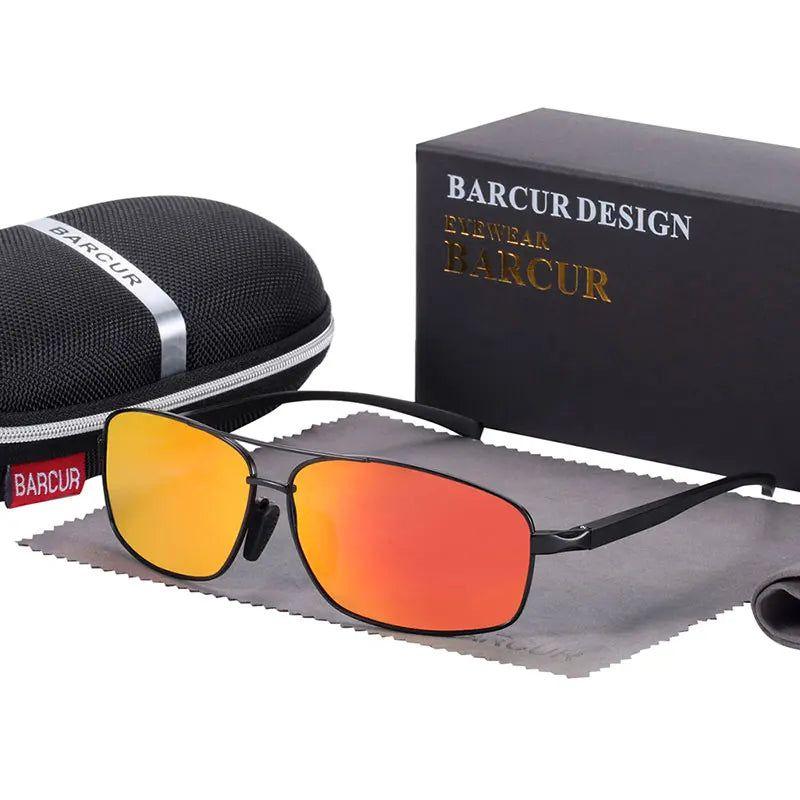 Barcur Men's Classic Square Polarized Sunglasses with UV400 Protection - Lucid Fantasy 