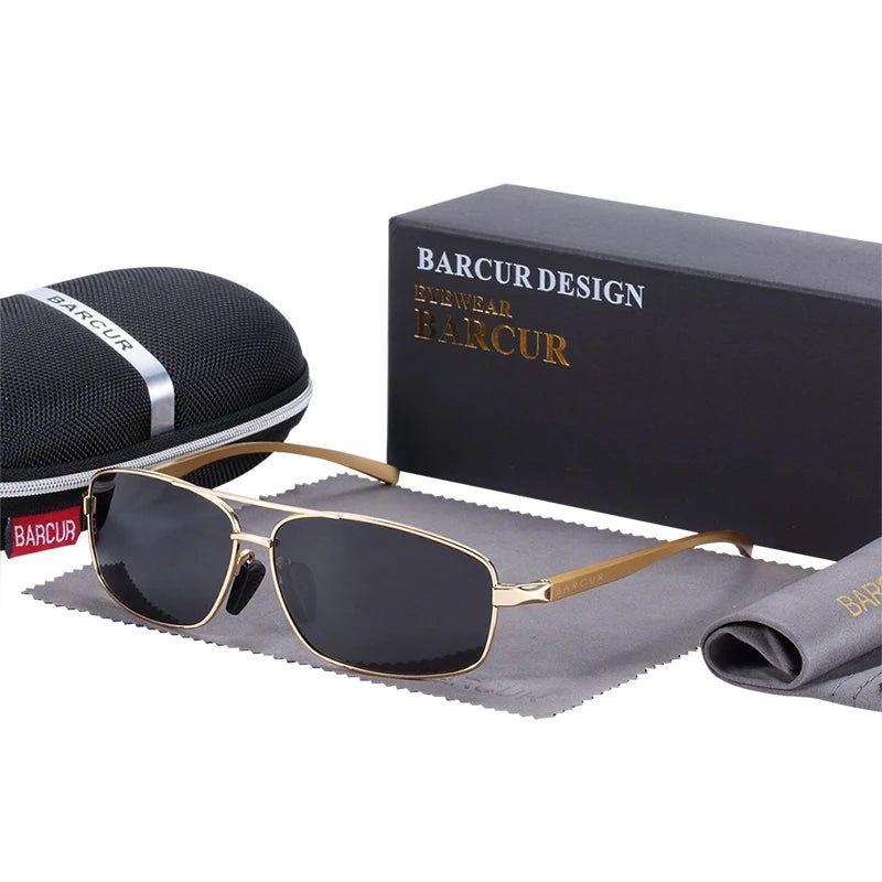 Barcur Men's Fashion Polarized Photochromic Rectangle Sunglasses - Lucid Fantasy 