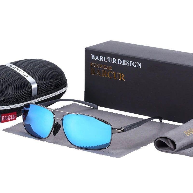 Barcur Men's Fashion Polarized Photochromic Rectangle Sunglasses - Lucid Fantasy 