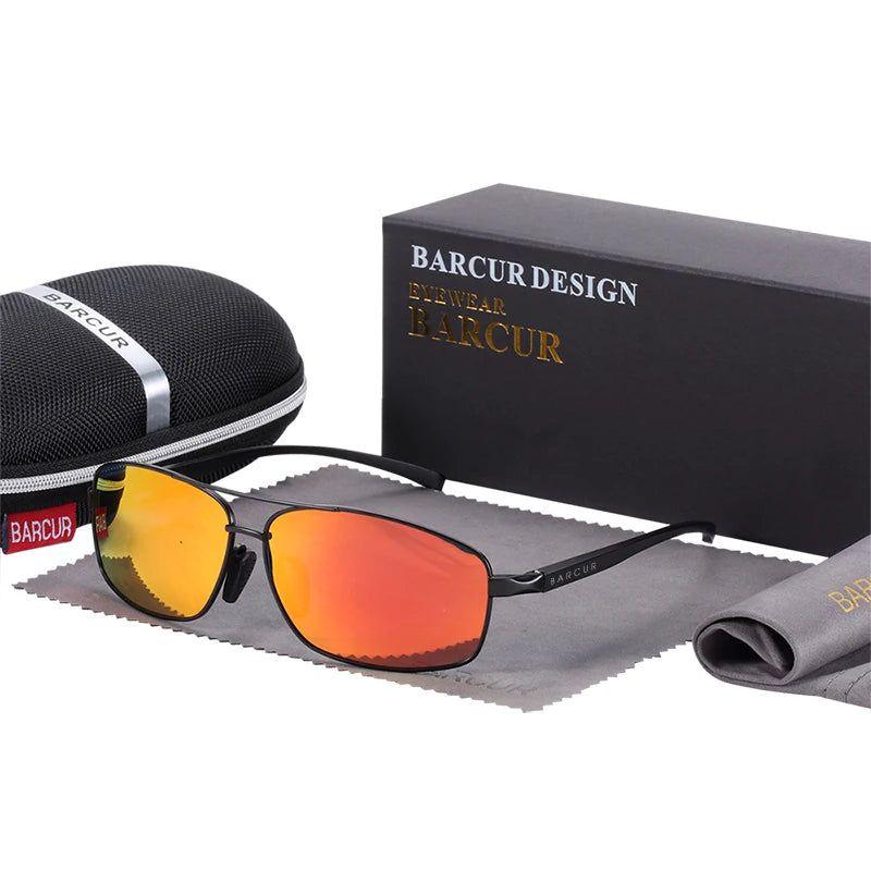 Barcur Men's Fashion Polarized Photochromic Rectangle Sunglasses - Lucid Fantasy 