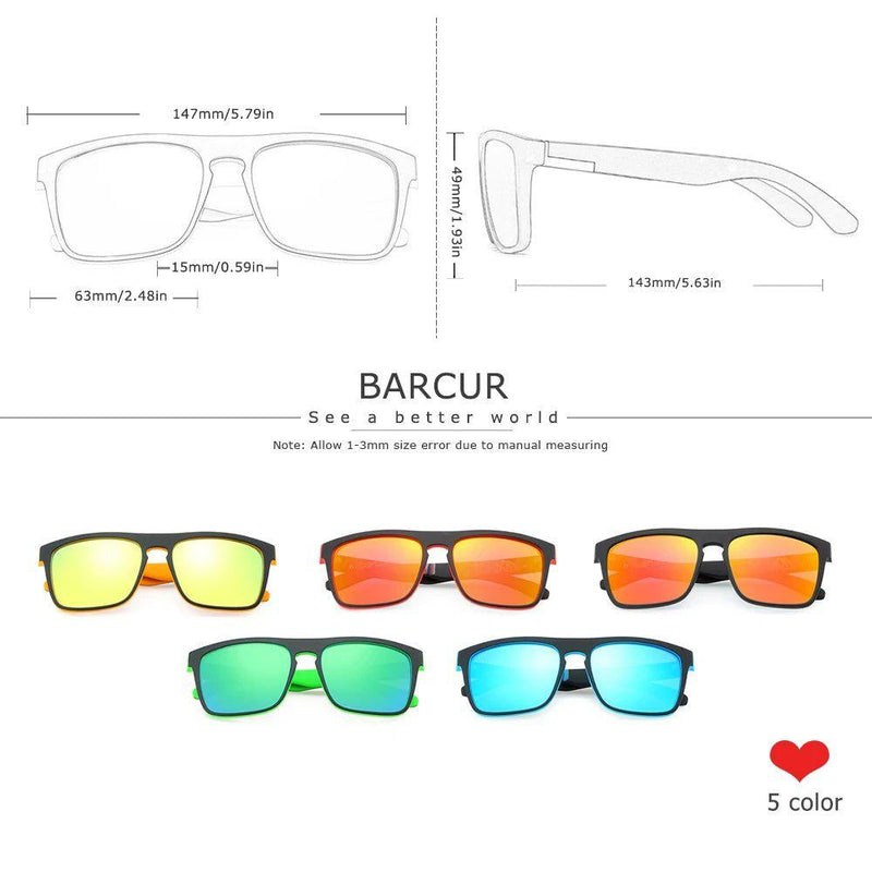 Barcur Men's Fashion Polarized Sunglasses - Summer Vibes UV400 Protection Shades - Lucid Fantasy 