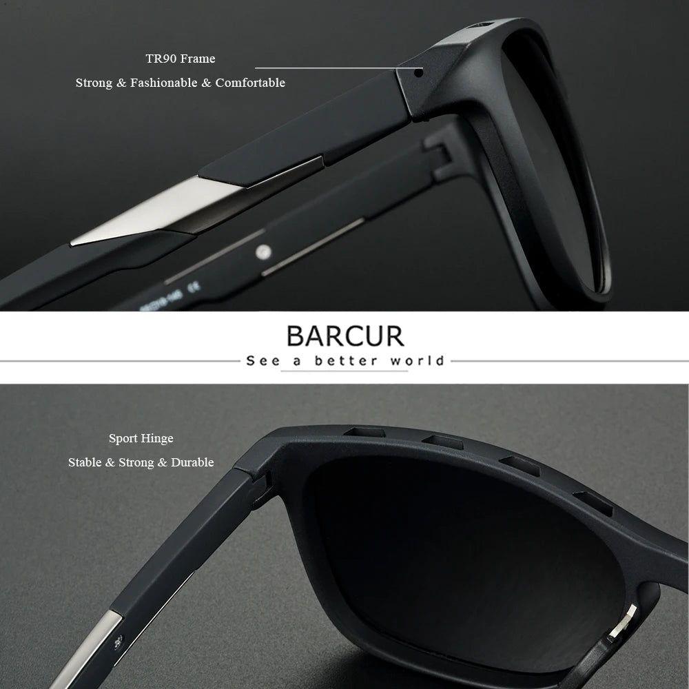 Barcur Men's Lightweight Polarized Round Sunglasses for Sports and Outdoor Activities - Lucid Fantasy 