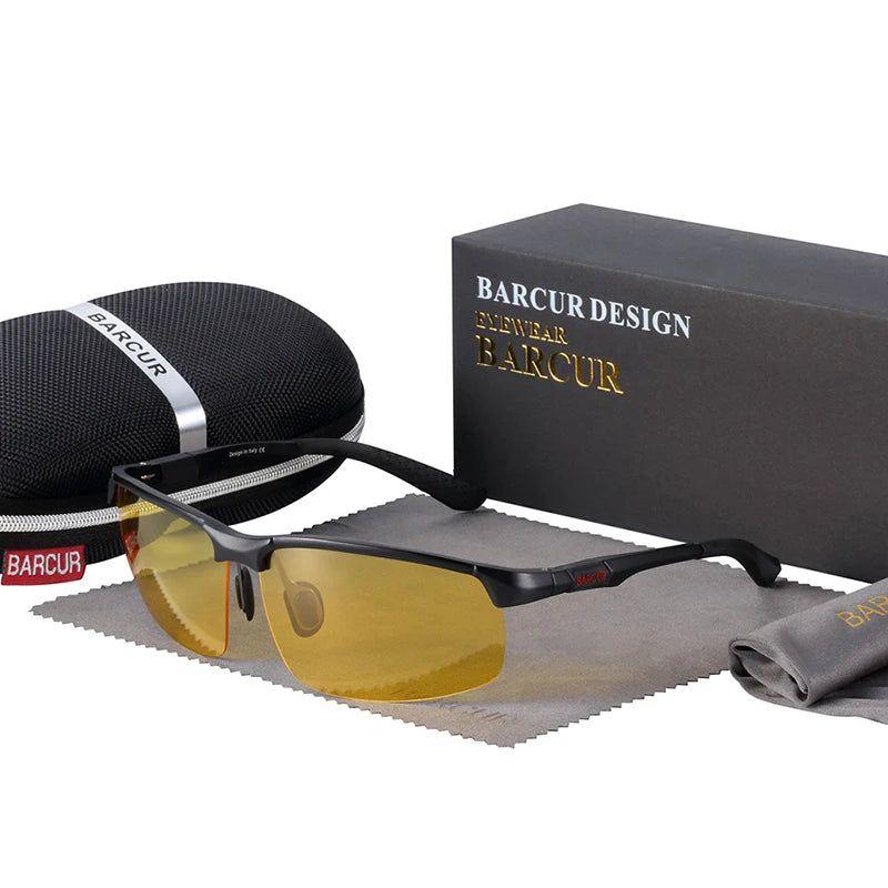 Barcur Men's Lightweight Polarized Sport Sunglasses with Aluminum Magnesium Frame - Lucid Fantasy 