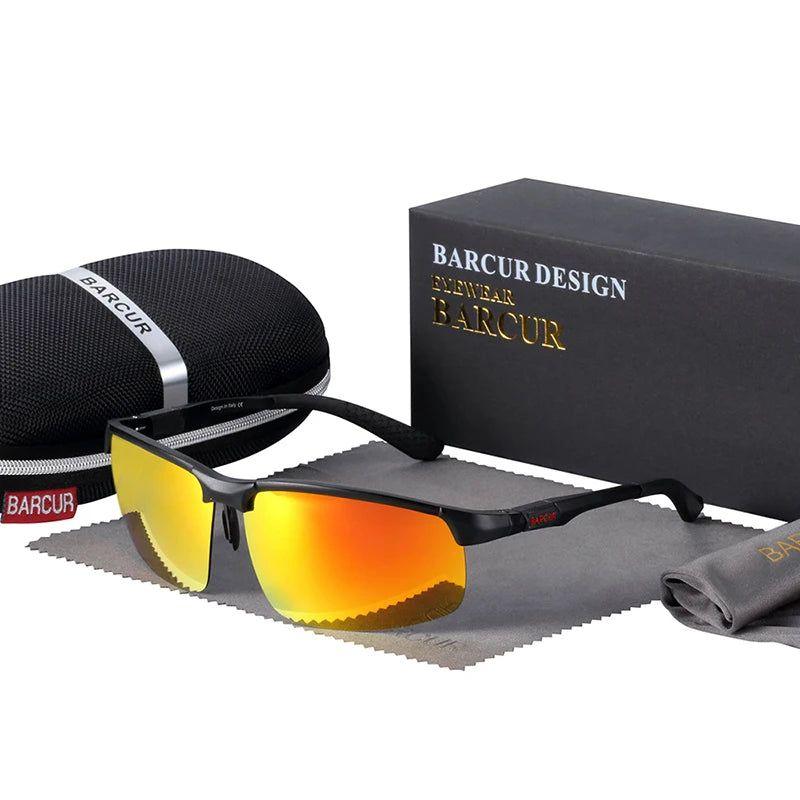 Barcur Men's Lightweight Polarized Sport Sunglasses with Aluminum Magnesium Frame - Lucid Fantasy 