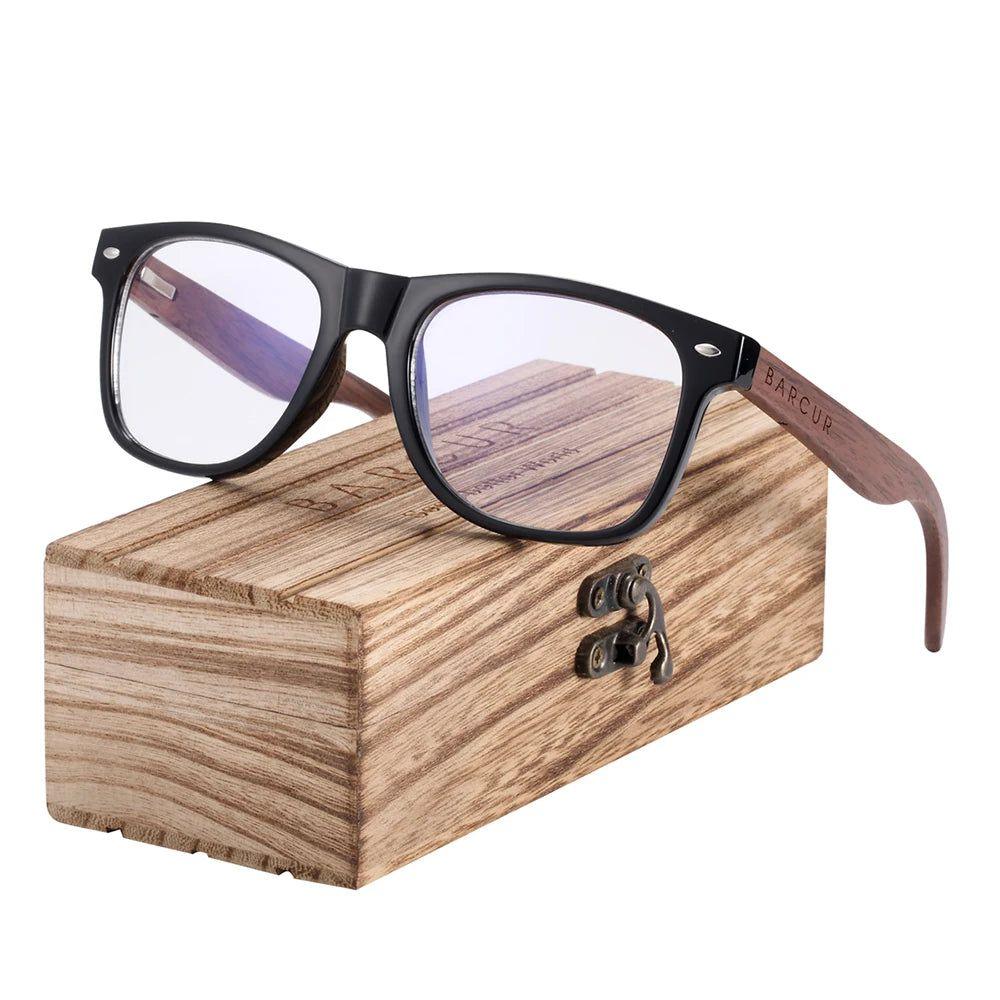 Barcur Men's Polarized Black Walnut Sunglasses with UV400 Protection and Original Design - Lucid Fantasy 