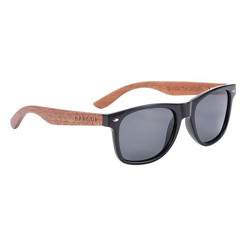 Barcur Men's Polarized Black Walnut Sunglasses with UV400 Protection and Original Design - Lucid Fantasy 