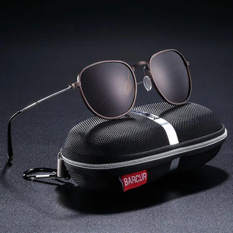 Barcur Men's Polarized Hexagon Aluminum Fashion Sunglasses - Lucid Fantasy 