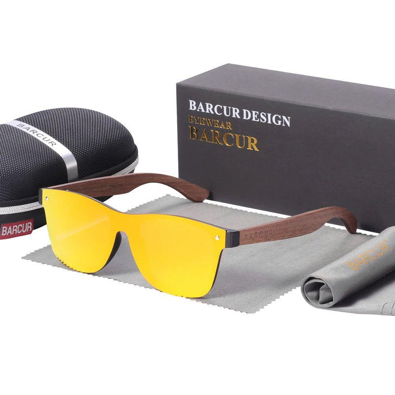 Barcur Men's Polarized Luxury Sunglasses with Mirror Lenses and UV400 Protection - Lucid Fantasy 