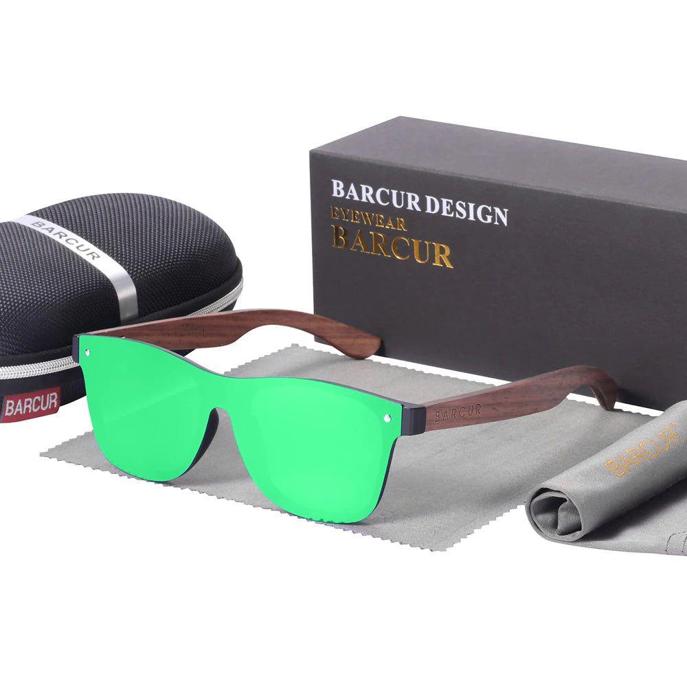 Barcur Men's Polarized Luxury Sunglasses with Mirror Lenses and UV400 Protection - Lucid Fantasy 