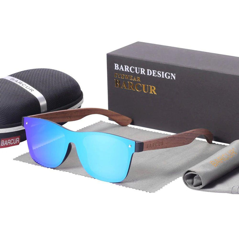 Barcur Men's Polarized Luxury Sunglasses with Mirror Lenses and UV400 Protection - Lucid Fantasy 