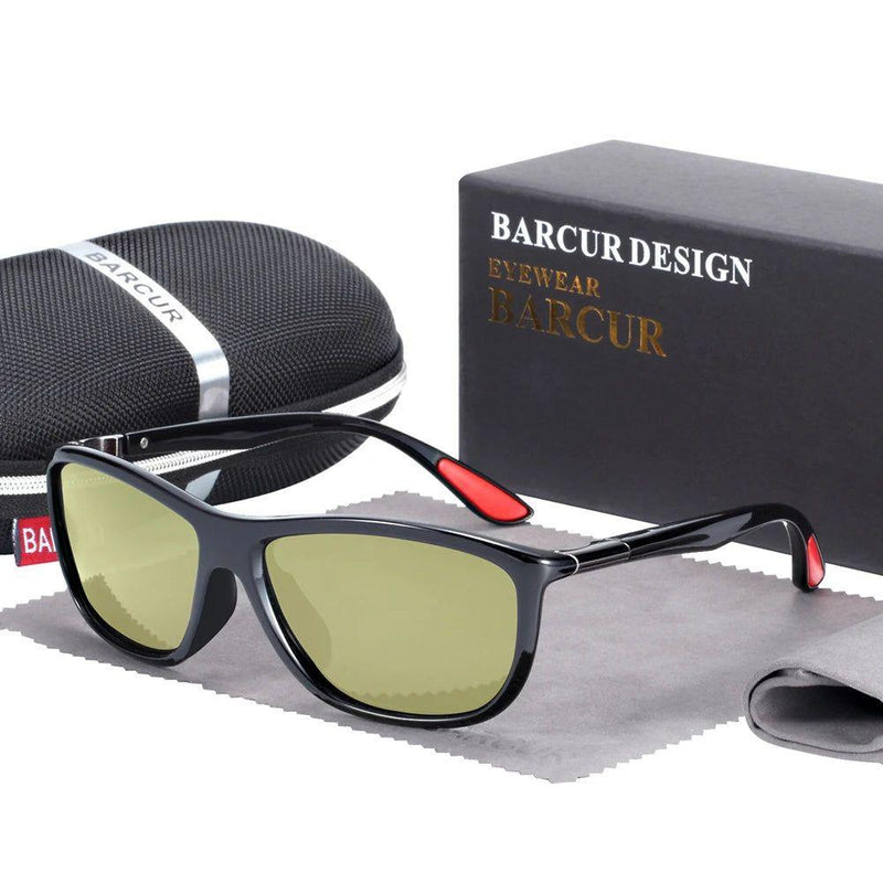 Barcur Men's Polarized Sports Sunglasses with Night Vision and UV Protection - Lucid Fantasy 