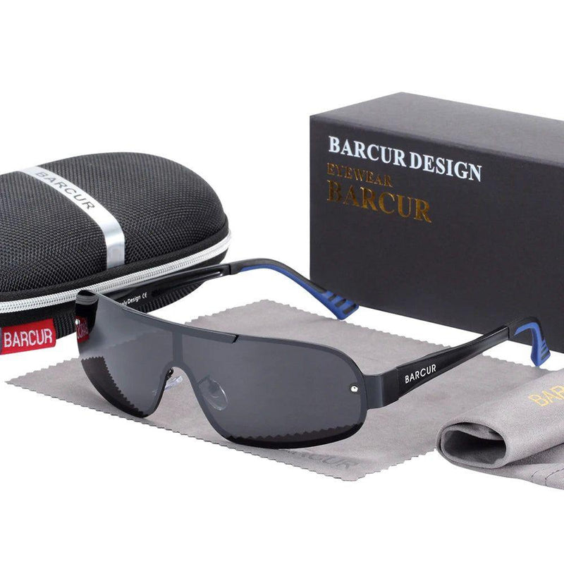 Barcur Men's Polarized Sports Sunglasses with UV400 Shield Lens and Durable Aluminum-Magnesium Frame - Lucid Fantasy 