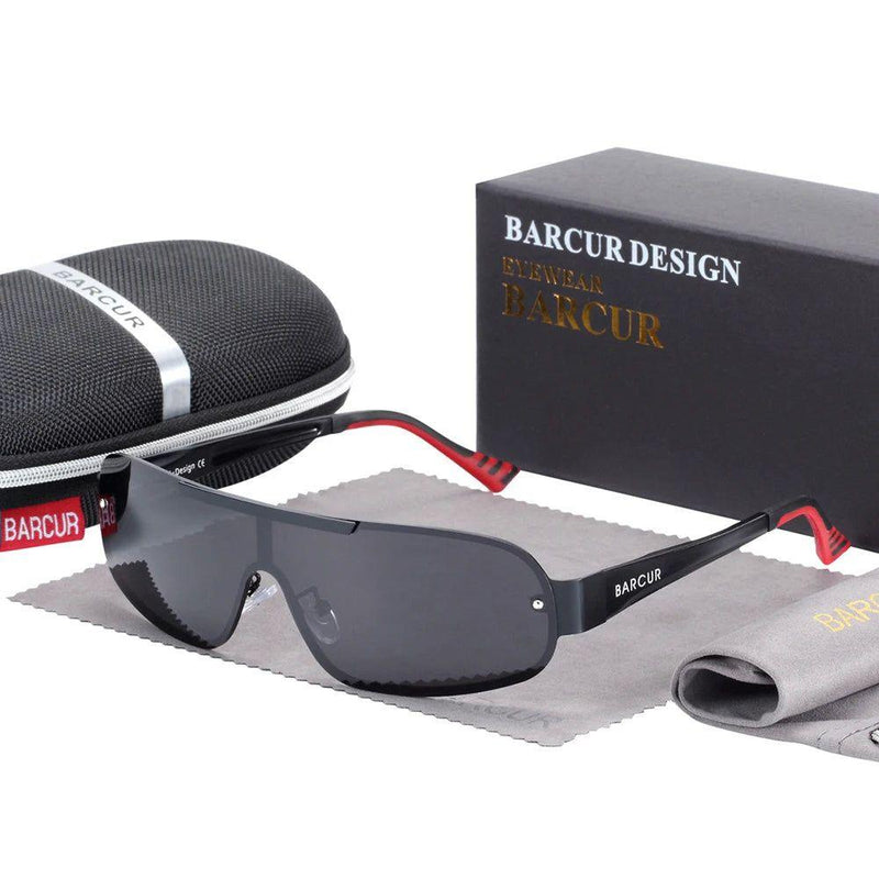 Barcur Men's Polarized Sports Sunglasses with UV400 Shield Lens and Durable Aluminum-Magnesium Frame - Lucid Fantasy 