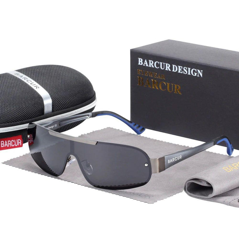 Barcur Men's Polarized Sports Sunglasses with UV400 Shield Lens and Durable Aluminum-Magnesium Frame - Lucid Fantasy 