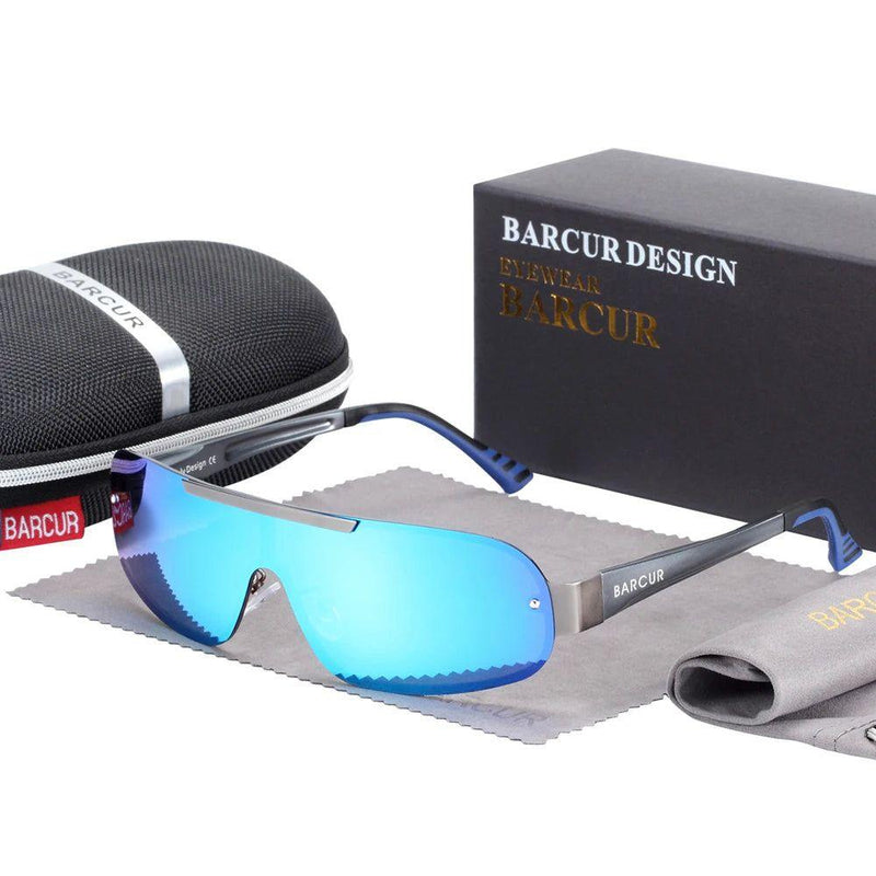 Barcur Men's Polarized Sports Sunglasses with UV400 Shield Lens and Durable Aluminum-Magnesium Frame - Lucid Fantasy 