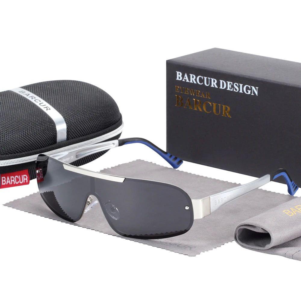 Barcur Men's Polarized Sports Sunglasses with UV400 Shield Lens and Durable Aluminum-Magnesium Frame - Lucid Fantasy 