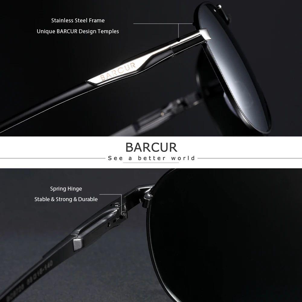 Barcur Men's Polarized Sunglasses with UV400 Protection - Fashionable High-Quality Shades - Lucid Fantasy 