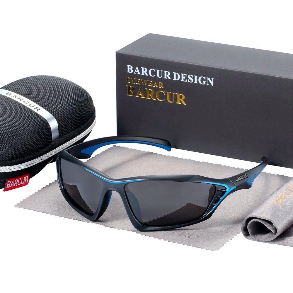 Barcur Men's Polarized TR90 Sport Sunglasses with UV400 Protection and Mirrored Lenses - Lucid Fantasy 