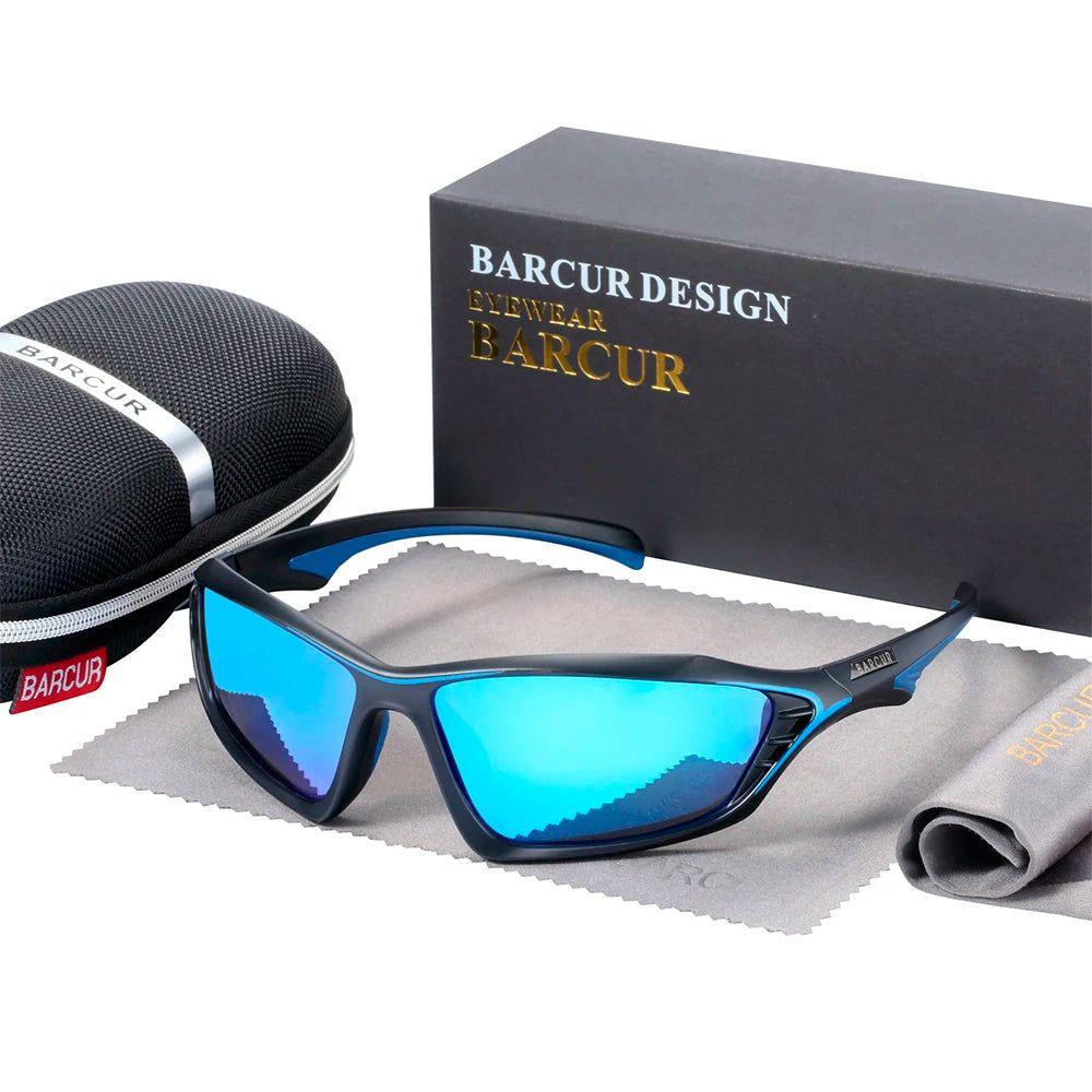 Barcur Men's Polarized TR90 Sport Sunglasses with UV400 Protection and Mirrored Lenses - Lucid Fantasy 