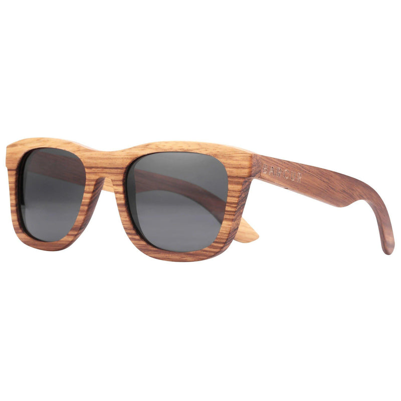 Barcur Men's Polarized Zebra Wood Sunglasses with UV Protection - Lucid Fantasy 