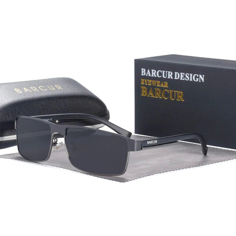 Barcur Men's Rectangle Business and Sport Sunglasses with UV Protection - Lucid Fantasy 