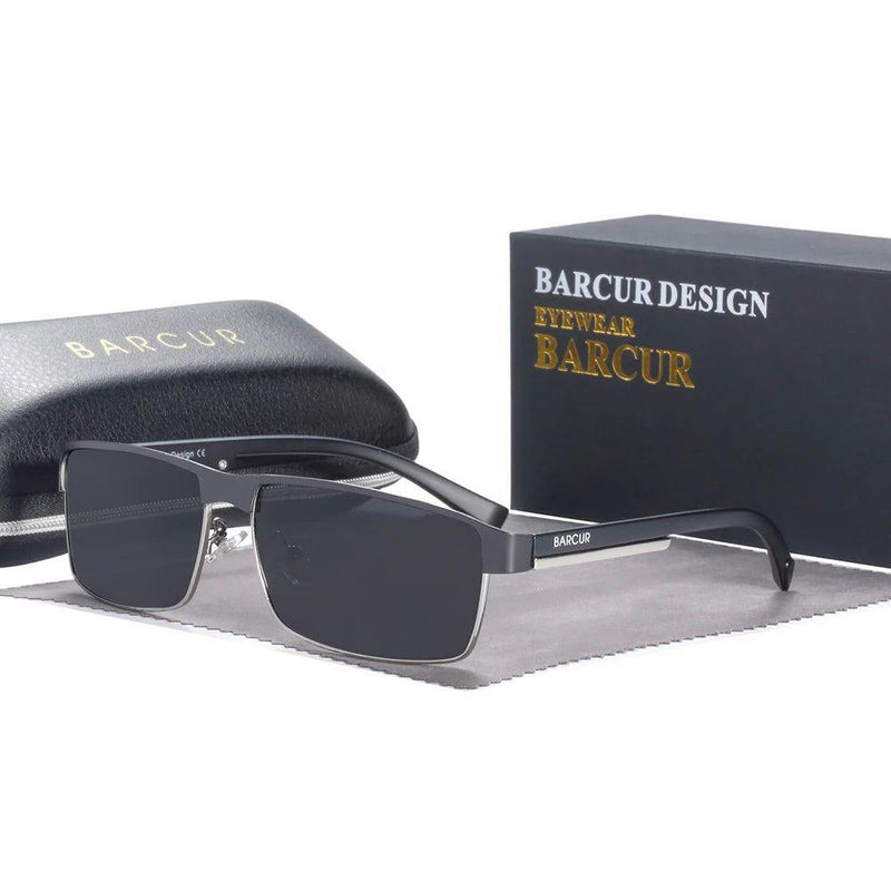 Barcur Men's Rectangle Business and Sport Sunglasses with UV Protection - Lucid Fantasy 